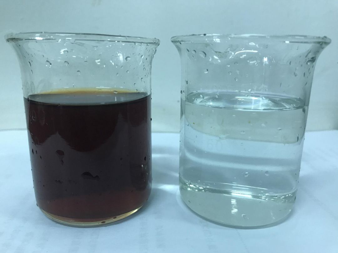 Appearance of Raw Water (Left) and Adsorption Effluent (Right) Appearance of Raw Water (Left) and Adsorption Effluent (Right)