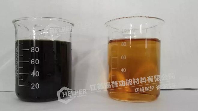 Raw Water (Left) and Treated Effluent (Right)