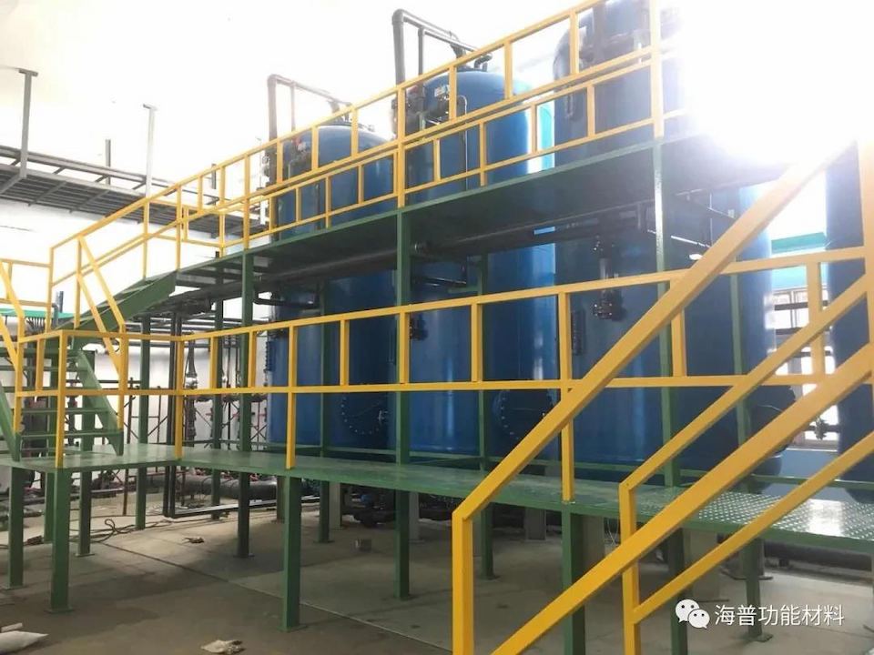 On site application demonstration of Haipu customized adsorption process