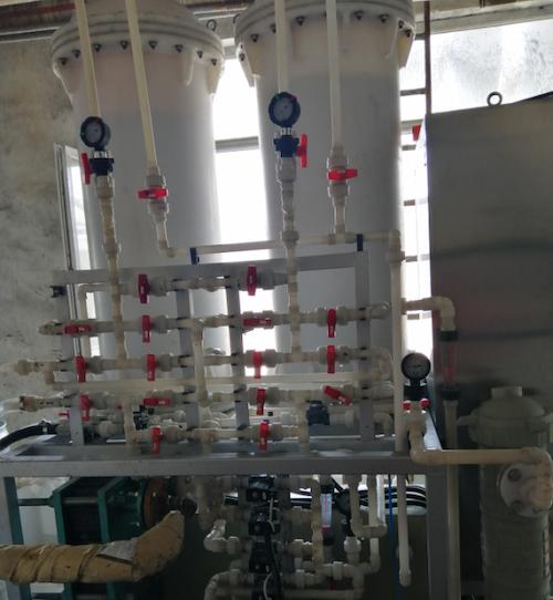 On site application of adsorption tower