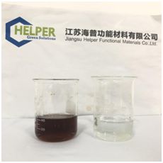 Sulfonated para ester waste acid (left) and adsorbed effluent (right) Sulfonated para ester waste acid (left) and adsorbed effluent (right)