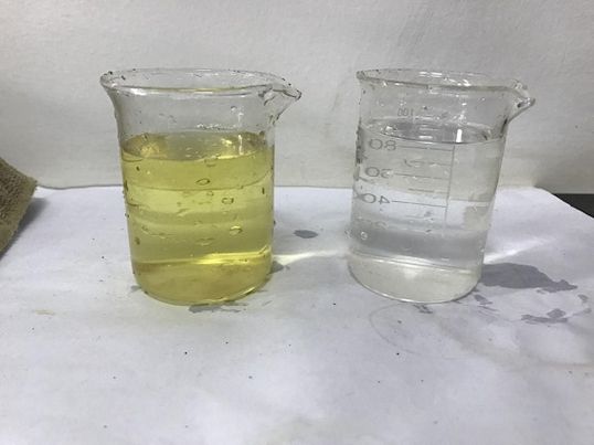 Treatment effect diagram (raw water, effluent)