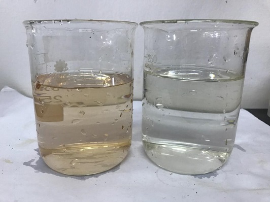 Treatment effect diagram (raw water, effluent)