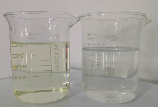 Adsorbed influent (left image), adsorbed effluent (right image) Adsorbed influent (left image), adsorbed effluent (right image)